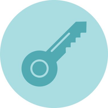 Anahtar Kabartma Çemberi Gradyan Simgesi