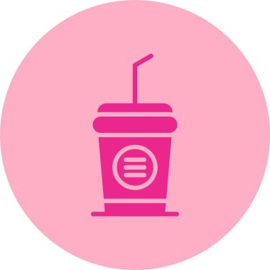 Soğuk İçecek Kabartma Çemberi Gradyan Simgesi