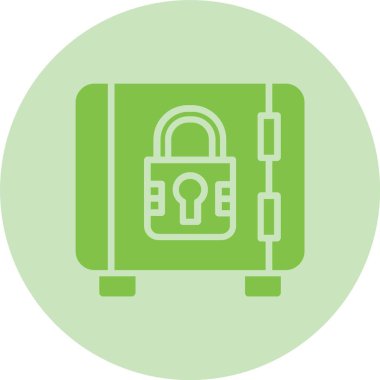 Güvenli Kutu Kabartma Çemberi Gradyan Simgesi