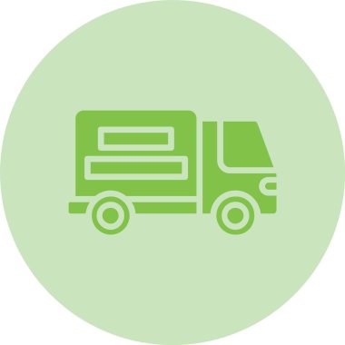 Kamyon Kabartma Çemberi Gradyan Simgesi