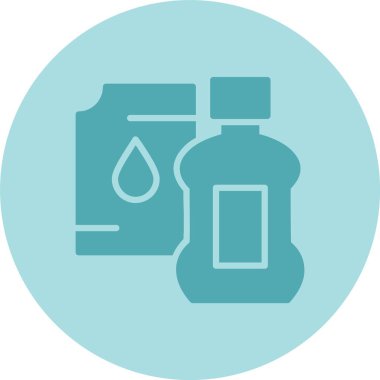 Deterjan Kabartma Çemberi Grafik Simgesi