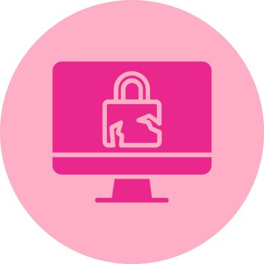 Güvenlik İhlali Kabartma Çemberi Gradyan Simgesi