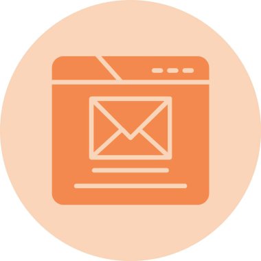 Posta Kabartma Çemberi Gradyan Simgesi