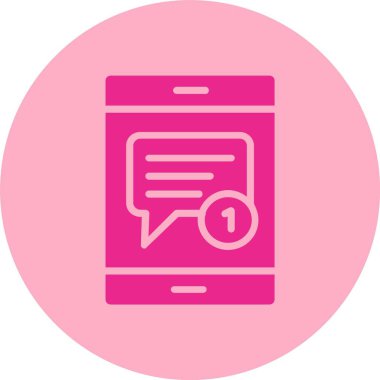 İleti Kabartma Çemberi Gradyan Simgesi