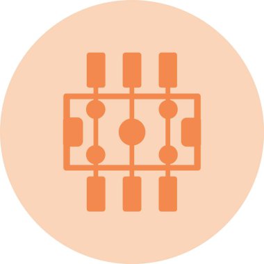 Langırt Kabartma Çemberi Gradyan Simgesi