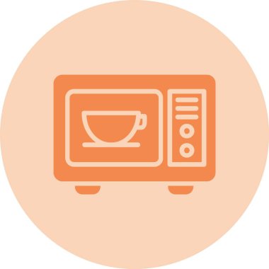 Mikrodalga Kabartma Çemberi Gradyan Simgesi