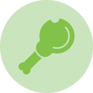 Tavuk Bacağı Kabartma Çemberi Gradyan Simgesi