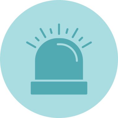 Siren Kabartma Çemberi Gradyan Simgesi