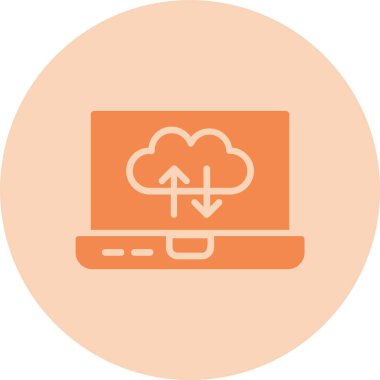 Bulut Hesaplama Kabartma Çemberi Gradyan Simgesi