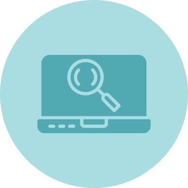 Laptop Kabartma Çemberi Gradyan Simgesi