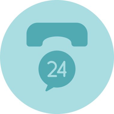 Yardım Hattı Kabartma Çemberi Gradyan Simgesi