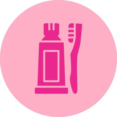 Diş fırçası Diş macunu Kabartma Çemberi Gradyan Simgesi