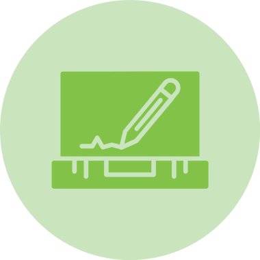 Kalem Kabartma Çemberi Gradyan Simgesi