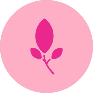 Yaprak Kabartma Çemberi Gradyan Simgesi