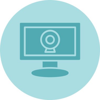 Webcam Kabartma Çemberi Gradyan Simgesi