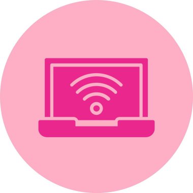 Wifi Kabartma Çemberi Gradyan Simgesi