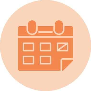 Takvim Kabartma Çemberi Gradyan Simgesi