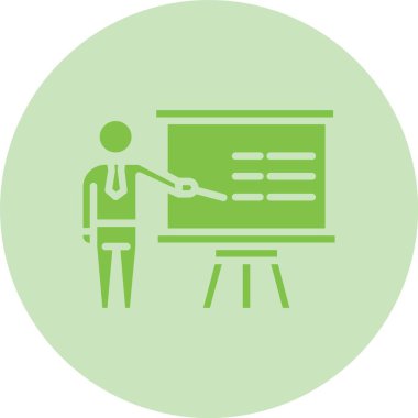 Sunum Kabartma Çemberi Gradyan Simgesi