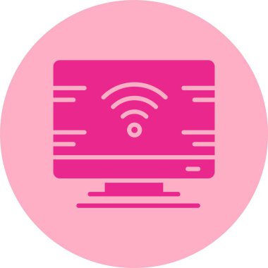 Wifi Kabartma Çemberi Gradyan Simgesi