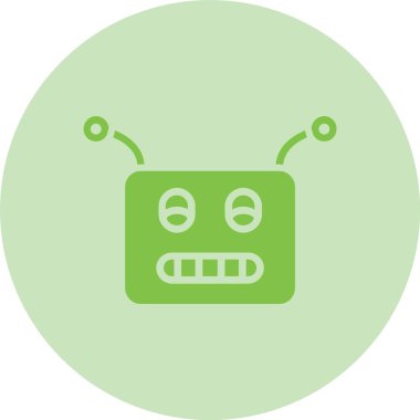 Robot Kabartma Çemberi Gradyan Simgesi