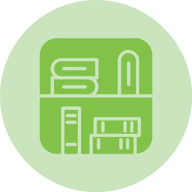 Kütüphane Kabartma Çemberi Gradyan Simgesi