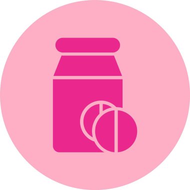 Hap Kavanozu Kabartma Çemberi Gradyan Simgesi