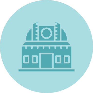 Gözlemevi Kabartma Çemberi Gradyan Simgesi