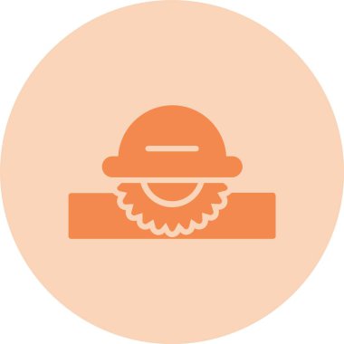 Dairesel Testere Kabartma Çemberi Gradyan Simgesi