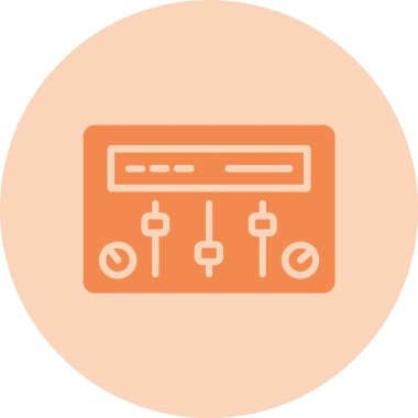 Kontrol Paneli Kabartma Çemberi Gradyan Simgesi