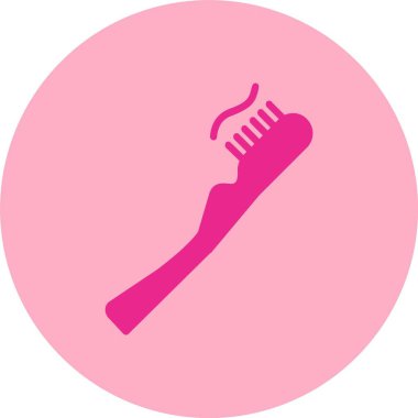 Diş Fırçası Kabartma Çemberi Gradyan Simgesi