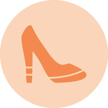 Yüksek Topuklu Glyph Çember Gradyan Simgesi