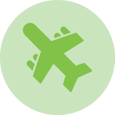 Uçak Kabartma Çemberi Gradyan Simgesi