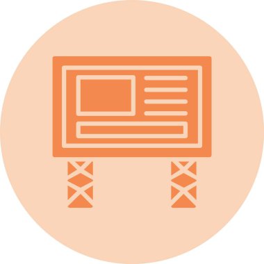 reklam panosu Bayrağı Kabartma Çemberi Gradyan Simgesi