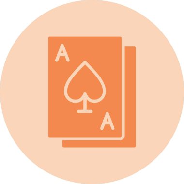 Poker Kabartma Çemberi Gradyan Simgesi