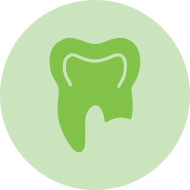 Kırık Diş Kabartma Çemberi Gradyan Simgesi