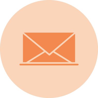 E- posta Kabartma Çemberi Gradyan Simgesi