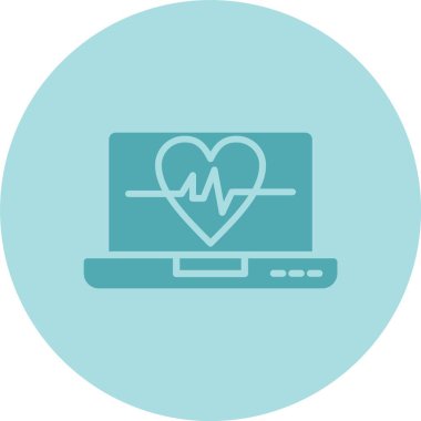 Kalp atışı Kabartma Çemberi Gradyan Simgesi