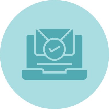 E- posta Kabartma Çemberi Gradyan Simgesi