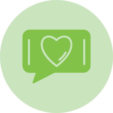 Aşk Sohbeti Kabartma Çemberi Grafik Simgesi