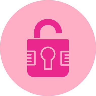 Kilitli Kabartma Çemberi Gradyan Simgesi