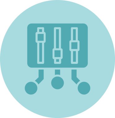 Kontrol Vektörü Satırı Kabartma Çemberi Gradyan Simgesi