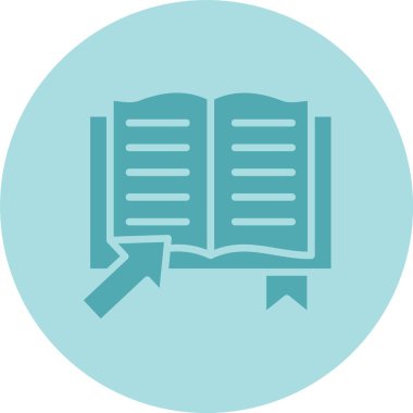 Ebook Glyph Çember Gradyan Simgesi