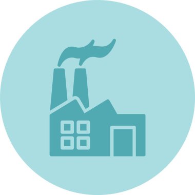 Fabrika Kabartma Çemberi Gradyan Simgesi