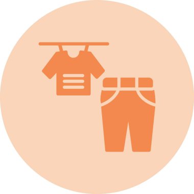 Giysi Kabartma Çemberi Gradyan Simgesi