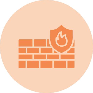 Firewall Kabartma Çemberi Gradyan Simgesi