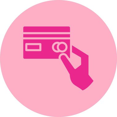 Kredi Kartı Kabartma Çemberi Grafik Simgesi