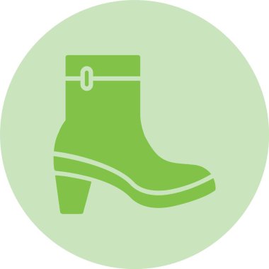 Kadın Çizmeleri Kabartma Çemberi Gradyan Simgesi