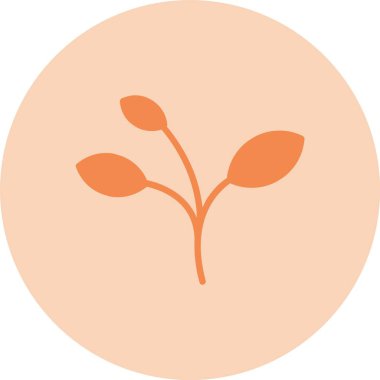 Yaprak Kabartma Çemberi Gradyan Simgesi