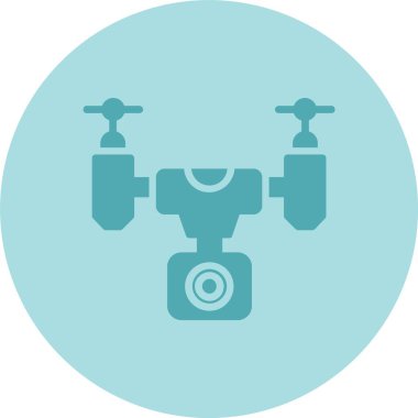 Drone Glyph Çember Gradyan Simgesi