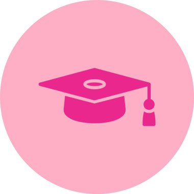 Mortarboard Kabartma Çemberi Gradyan Simgesi